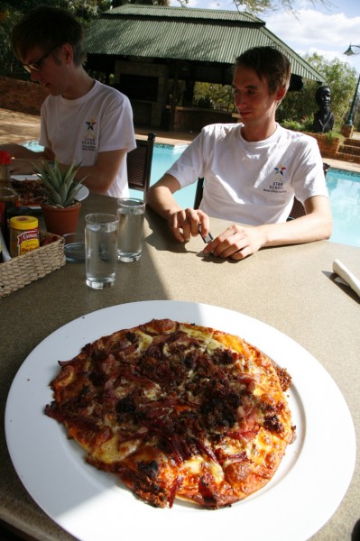 Maffig köttpizza till lunch