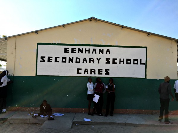 At the Eenhana Secondary School