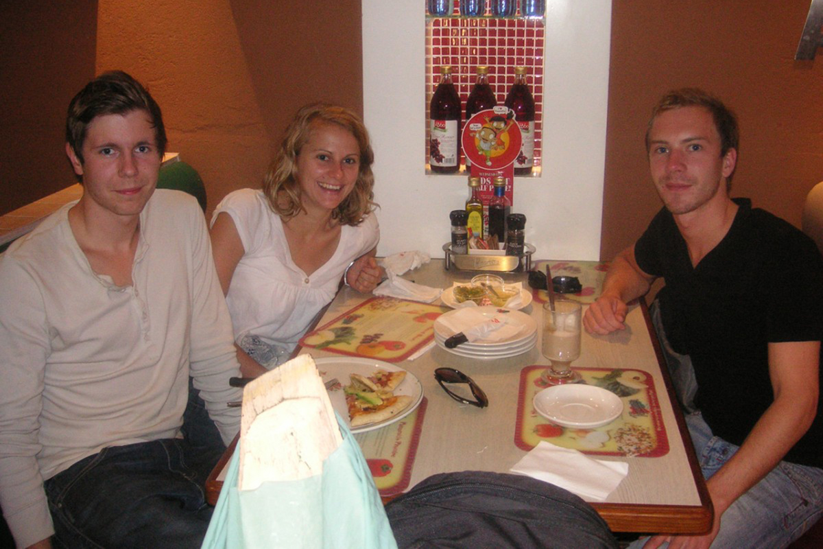 From left to right: Tommy, Caroline and Marcus.